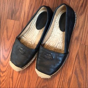 Coach black espadrilles 8.5